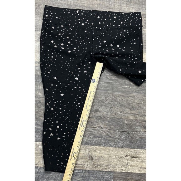 Torrid Pixie Ponte Knit Stretch Pull on Pants Metallic Stars Black Size 3R (3X) - Picture 15 of 16
